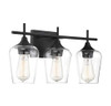 SAVOY HOUSE OCTAVE 3 LIGHT 21" WIDE BATHROOM VANITY LIGHT - MATTE BLACK