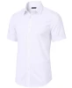 JAMES TAILOR SHORT SLEEVE DRESS BUTTON DOWN SHIRT - SIZE: MEN S - WHITE
