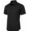 JAMES TAILOR SHORT SLEEVE KNIT BUTTON DOWN SHIRT - SIZE: MEN S - BLACK New