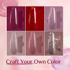 Kastiny Gel Nail Polish Kit, 9pc Glitter Maroon Gel Nail Collection New