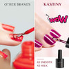 Kastiny Gel Nail Polish Kit, 9pc Glitter Maroon Gel Nail Collection New