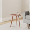 MH London Tri Pin Side Table Handmade Natural Mango Wood - Wandsworth Walnut New