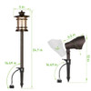 HYKOLITY LOW VOLTAGE LED LANDSCAPE KITS 8 light KITS 10W 390LM 3.4W 155LM BLACK