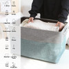 Sea Team Oversized Rectangle Canvas Open-Top Storage Baskets, 3-Pack New