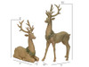 Vita Domi Christmas Reindeer Figurines, Gold Deer Christmas Decor, Christmas New