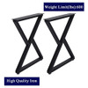 TIEOU METAL DESK LEGS HEAVY DUTY INDUSTRIAL Z SHAPE DIY TABLE LEG - BLACK
