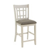 Lexicon Junipero Antique White Full Back Counter Height Chair (Set of 2) New