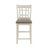Lexicon Junipero Antique White Full Back Counter Height Chair (Set of 2) New