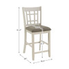 Lexicon Junipero Antique White Full Back Counter Height Chair (Set of 2) New