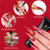 Saviland Poly Nails Gel Kit - 7 Colors Nail Extension Gel Kit Glitter Hard Gel New