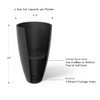 LA Jolie Muse Black Tall Planters Set of 2 20 Inch Tall Outdoor Planters New