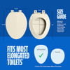 HIGHCRAFT B1TSPE ELONGATED PLASTIC TOILET SEAT WITH ADJUSTABLE HINGE - BONE