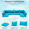 HOMREST OUTDOOR REPLACEMENT CUSHIONS FOR PATIO GGOT4001SKB - SKY BLUE