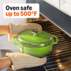 Amazon Basics Enameled Cast Iron Dutch Oven Pot Lid Heavy-Duty 6 Quart - Green New