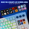 DARKFLASH K87PRO TKL MECHANICAL KEYBOARD WITH 6 LCD STREAM CONTROL KEYS - WHITE