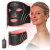DPFACE RED LIGHT MASK FOR FACE & NECK ANTI-AGING SKIN FIRMING SKIN - BLACK