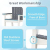 OTSUN OUTDOOR TALL ADIRONDACK CHAIRS - LIGHT GRAY/WHITE