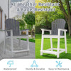 OTSUN OUTDOOR TALL ADIRONDACK CHAIRS - LIGHT GRAY/WHITE