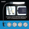 DAEV 27” Gooseneck Arm Nail Lamp for Desk Bright Workbench Light - Black New