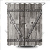 4 Pcs Rustic Shower Curtain Set Wooden Barn Shower Curtain Fabric New