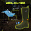 Your Choice Rubber Boots for Men 8mm Thick Neoprene Waterproof Muck Rain Boots New