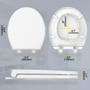 Round Toilet Seat with Metal Inserts Easy to Install B08YQT9PXQ - White New