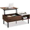harmati Lift Top Coffee Table with Storage - Walnut/Marble Effect