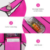 KOTEK Double Camping Chair Folding Removable Umbrella Cup Holders (Pink)