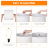 Extra Large B0F9PPHNNJ White Lamp Shades Set of 2 Natural Linen New