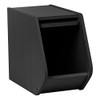 IRIS USA Narrow Modular Wood Stacking Storage Box SBD-N - Black New