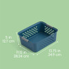 IRIS USA 6-Pack, Medium Plastic Storage Basket, Navy New