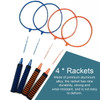 KESIKA BADMINTON RACKETS 4 PACK RACQUETS GAME - BLUE/ORANGE/WHITE/BLACK