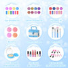 PERRYHOME KIDS MAKEUP SET FOR GIRL 56 PCS WASHABLE COSMETIC PRINCESS - BLUE New