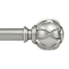 KAMANINA 1 Inch Curtain Rod 36-72 Inch Antique Silver Single Drapery Rods