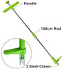 Weed Puller Tool Long Handle 3 Claws Weed Puller Tool - Green New