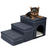 Foldable Dog Steps – Portable Pet Home Ladder - 3 Steps, 2 Storage ans 1 Window New