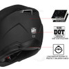 ILM Youth Kids Full Face Motorcycle Helmet DOT Approved DP808 (Matte Black)