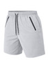 JUMP START PERFORMANCE TRAINING SHORTS WITH ZIPPER POCKETS SIZE: MEN M - SILVER New