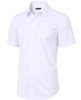 JAMES TAILOR SHORT SLEEVE DRESS SHIRT - SIZE: MEN 3XL - WHITE New