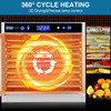COMKERI 8 Trays Food Dehydrators for Food and Jerky, Stainless Steel, 110V/700W