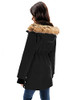 GRACE KARIN Women's Winter Drawstring Hood Coat Parkas Fleece Lined Black L