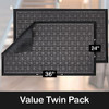 Sierra Concepts Front Door Mat Heavy Duty Welcome 36" x 24" 2-Pack - Gray Maze