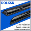 DOLKSN Outside Mount Window Visor Deflectors Rain Guards 94293 - Smoke Black