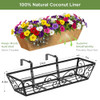 LAWYAMAI 30" 2 Pcs Metal Flower Planter Basket B0BYCS96NF - Black