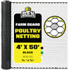 Boen Poultry Chicken Hex Netting Plastic Temporary Yard 4' x 50' - Black New