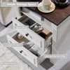 Aitjunz 26" Tall Farmhouse Nightstand, 2 Drawers, End Table, Side Table - White New