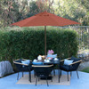 ASTELA ASTELLA 9-FT STEEL RED NO-TILT MARKET PATIO UMBRELLA - RED