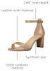 Nine West Women's Pruce Heeled Sandal - Natural Leather - Size 5 New