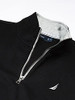 B07F6RS5R3 Nautica Men's Solid 1/4 Zip Fleece Sweatshirt True Black XL New