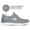 SKECHERS SUMMITS DAZZLING HAZE SNEAKER WOMEN 12 WIDE GREY MINT